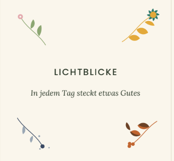 Das Journal Lichtblicke, aufgeschlagen